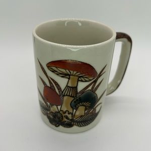 Vintage Otagiri Mushroom Coffee Mug Cup Hand Painted Original